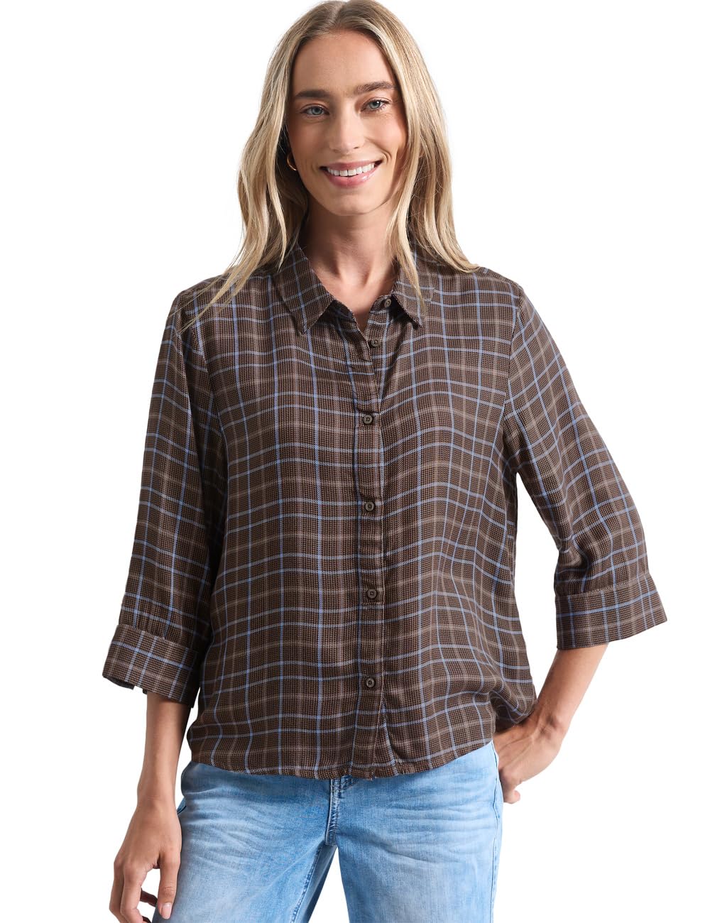 Street One 3413579 Camicia a Maniche a 3/4 con Motivo Donna