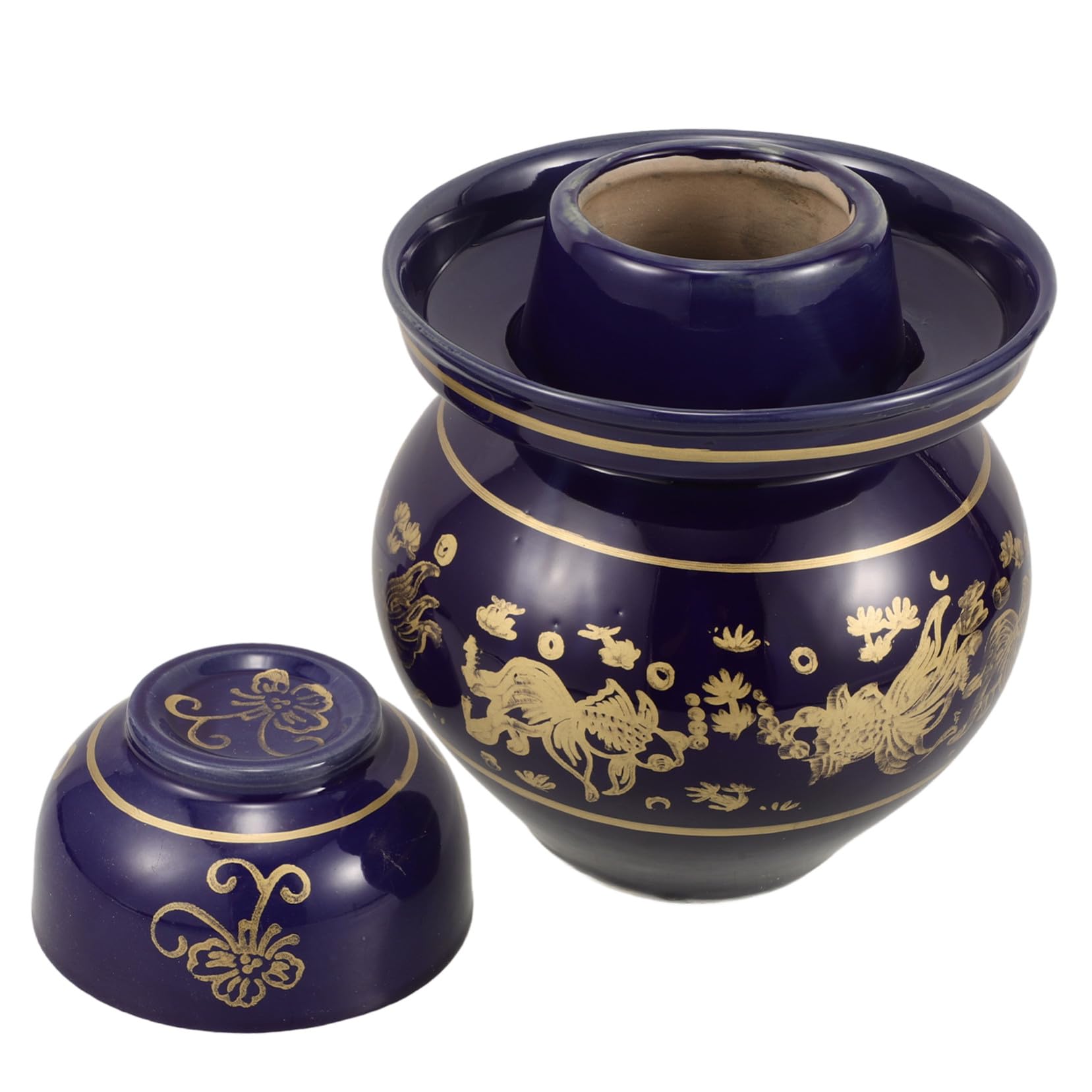 Gatuida Tarro de Cerámica Tradicional para Encurtidos y Fermentación con Gran Capacidad, Adecuado para Cocina y Hoteles, Recipiente Resistente para Verduras y Huevos Salados