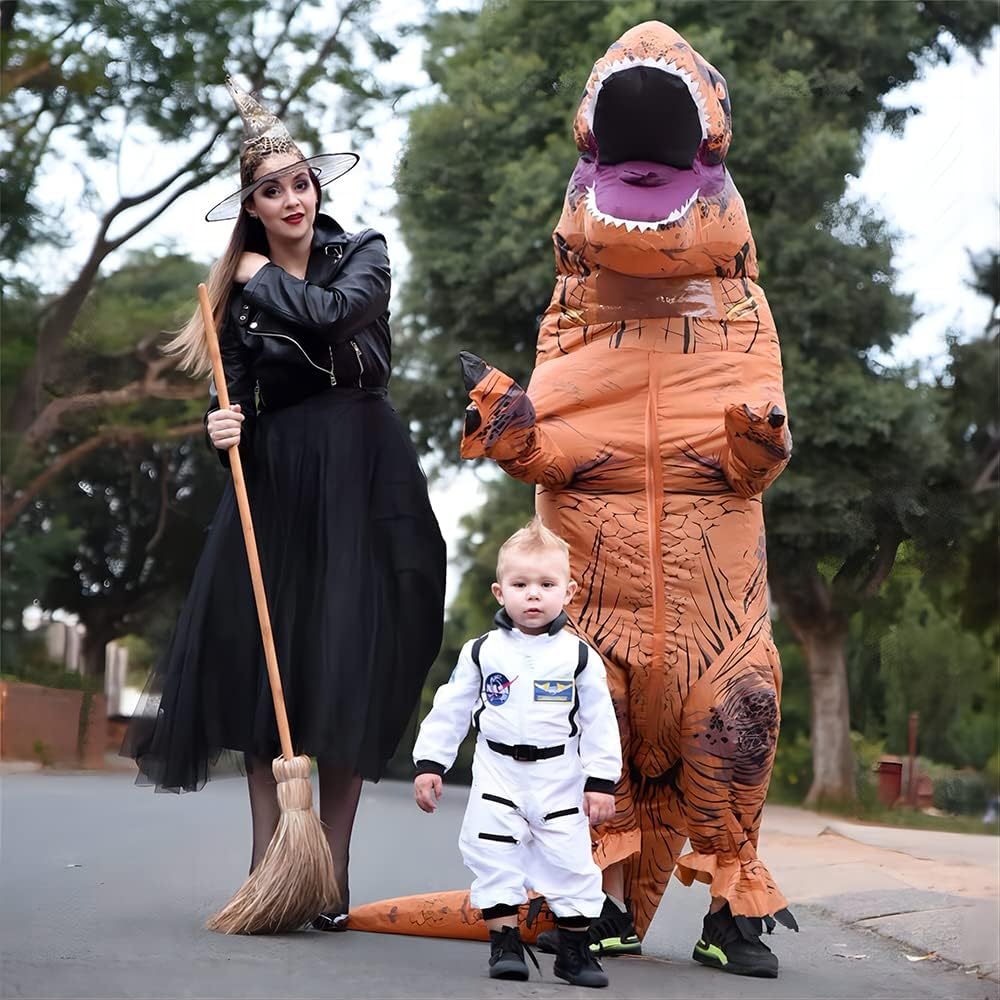 Inflatable T-Rex Dinosaur Costume Air Blow up Dino Costume Funny Halloween Fancy Dress Cosplay Outfit