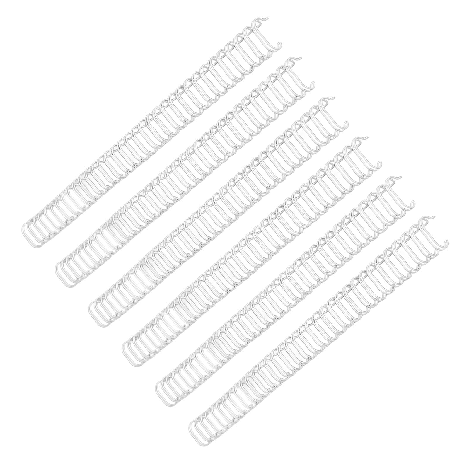 Miskall 50Pcs Double Loop Wire Binding Spine, Loop Binding Wire, 180 Sheet Capacity 3:1 Pitch 34 Loop 19mm Diameter Set Kit for A4 Paper (White)