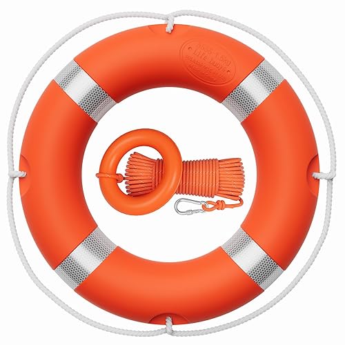 Tresbro 23"/28" Boat Safety Throw Ring with Water Floating Lifesaving