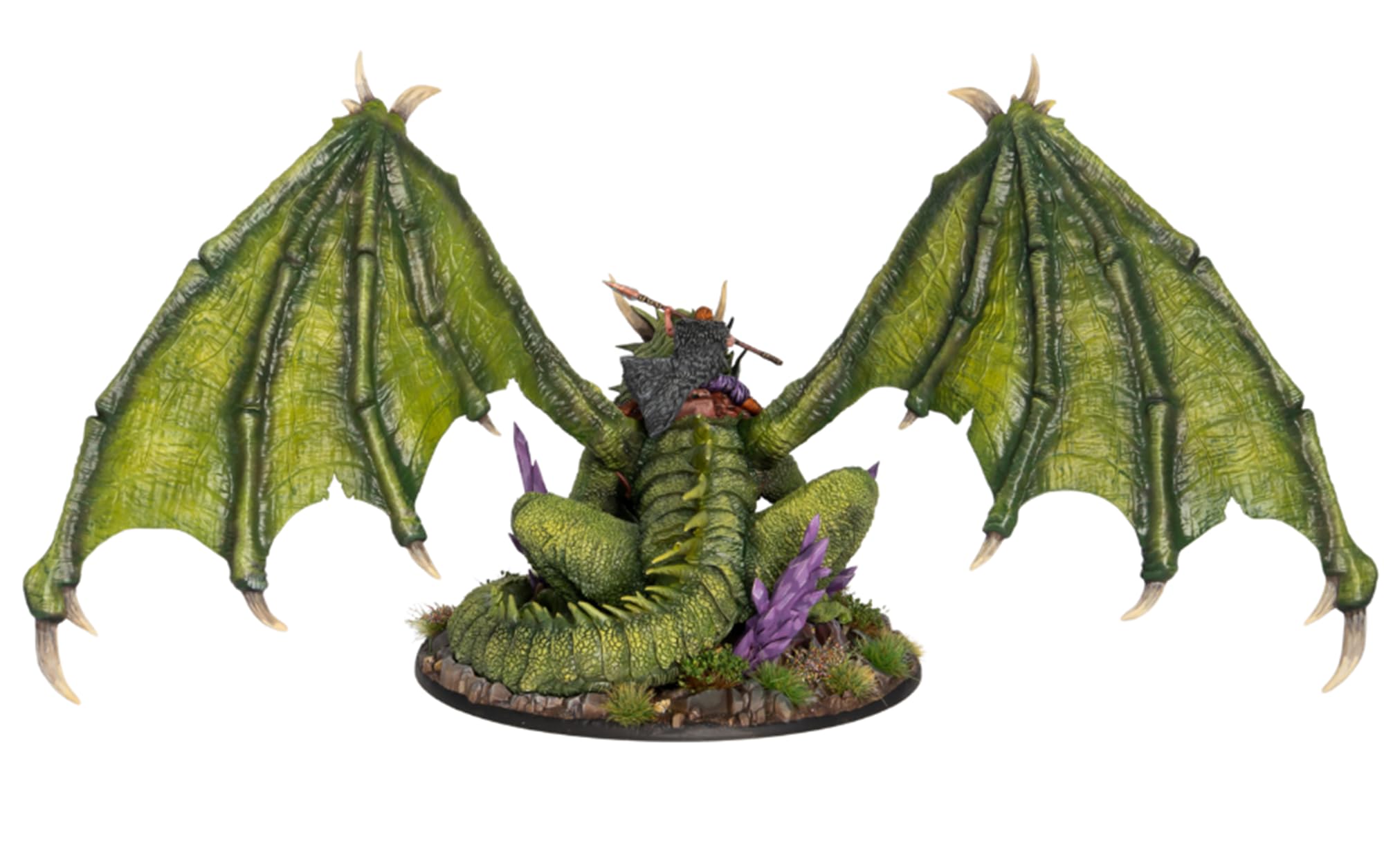 Argloth Rivelwyr Destroyer of Empires - Hard Plastic Fantasy Dragon Model Miniatures, Green, 150mm high to wing tips - Image 4