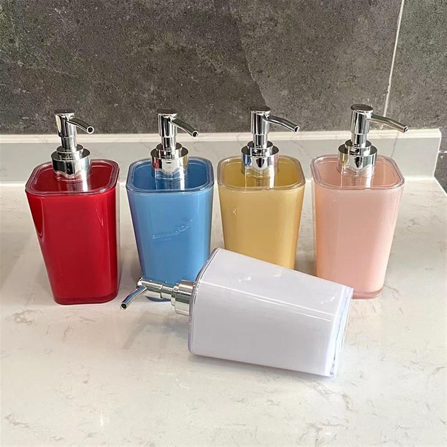 Bathroom Soap Dispenser 320ml Liquid Bottle Soap Dispenser Emulsion Lotion Bottle Creative Bathroom Accessories Set Lotion Dispenser (Color : Yellow)
