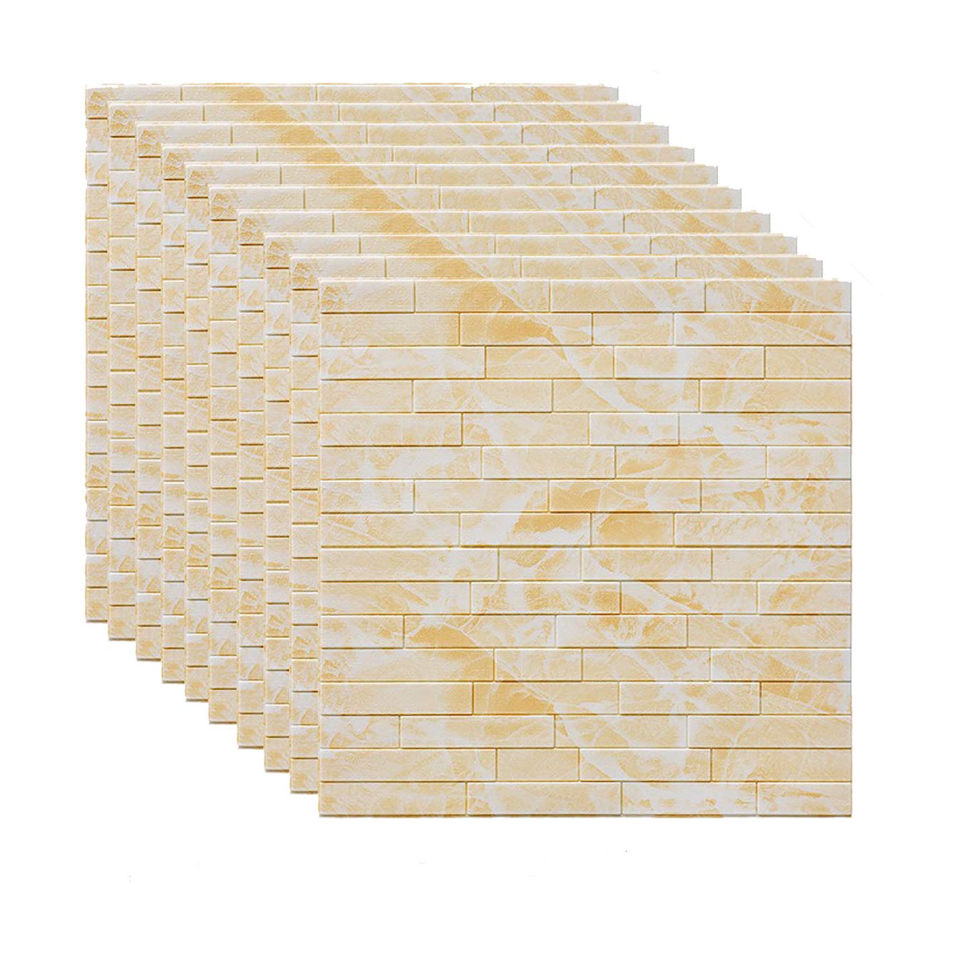 Panneau de papier 3D briques en mousse pour masquer un mur abîmé facilement et sans colle