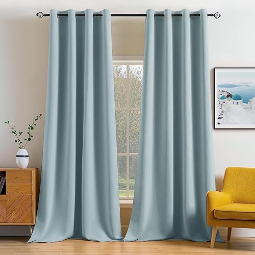 Miniatura 93 de MIULEE Cortinas para oscurecer la habitación, con aislamiento térmico y bloqueo de luz, juego de 2 paneles de cortina opaca para ventana, parte