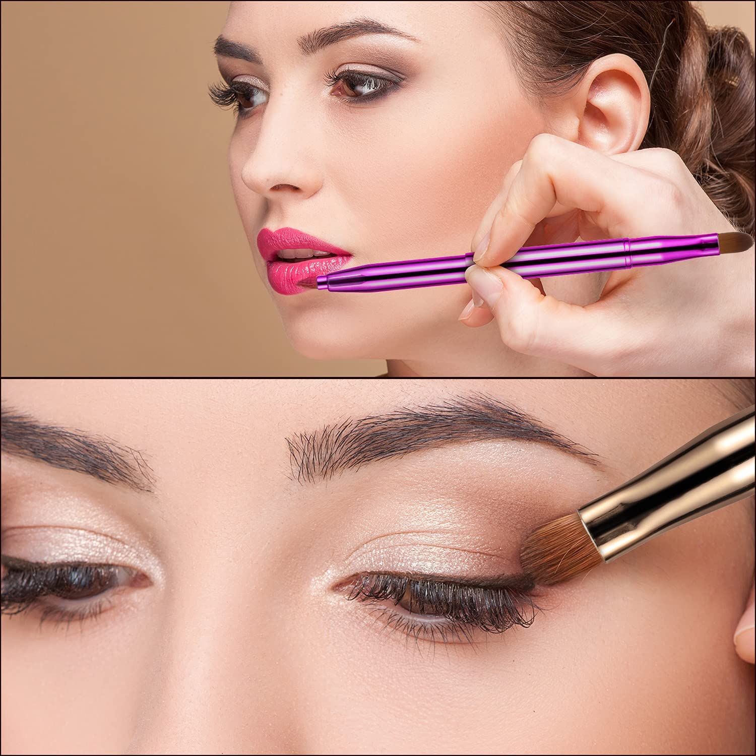 Buy TOODOO Dual End Lip Brush Concealer Brushes 3 Pieces Retractable