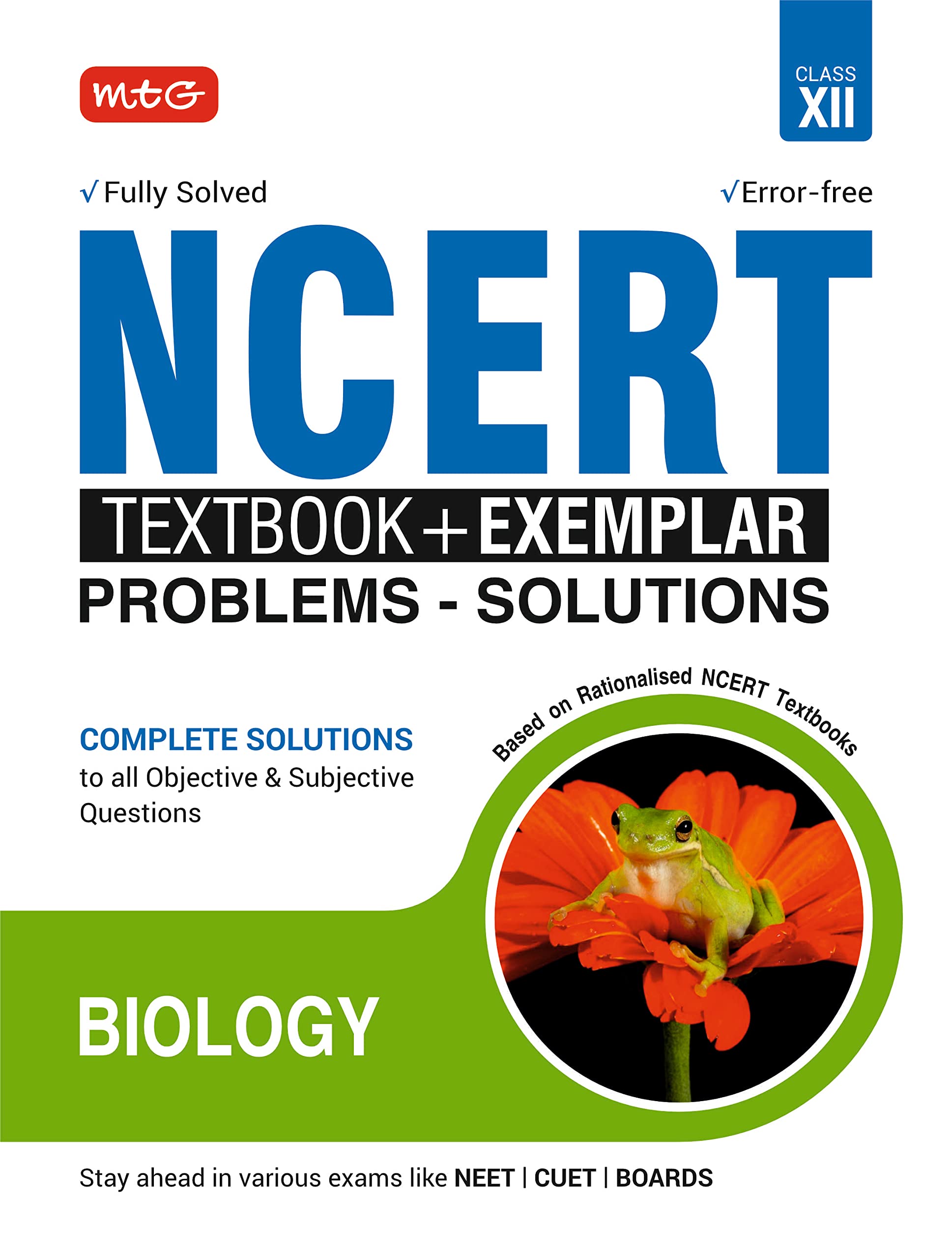 MTG NCERT Textbook + Exemplar Problem Solutions Class 12 Biology | Complete Solutions to All Objective & Subjective Questions