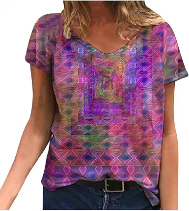 Amazon.com: Camisetas de talla grande para mujer, de verano, de manga  corta, con cuello en V, a la moda, tallas grandes, estilo casual, cómodas,  blusas : Ropa, Zapatos y Joyería