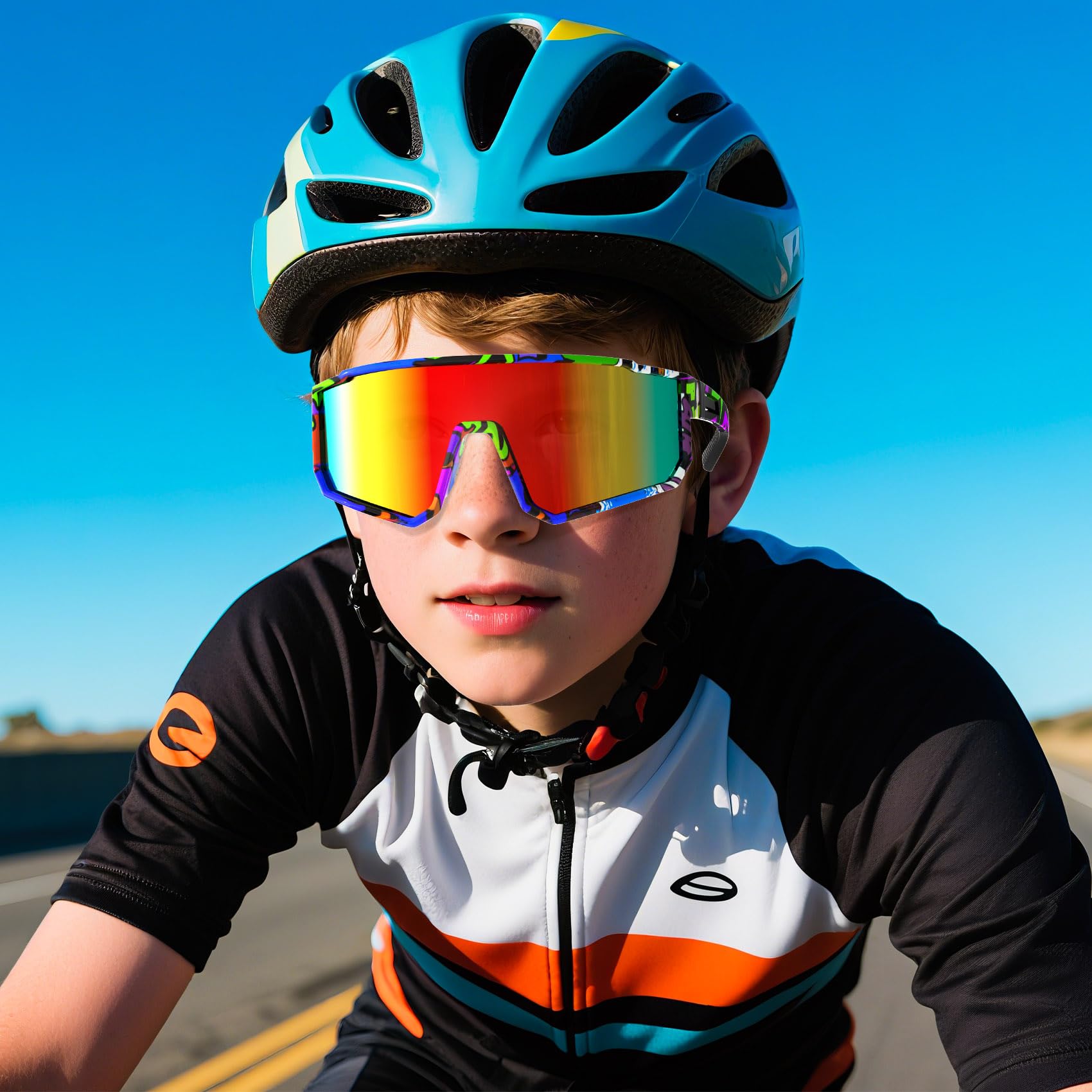 Gafas de sol de béisbol juveniles, gafas de sol deportivas polarizadas para niños, gafas de protección UV400 para niños y niñas, sóftbol y ciclismo