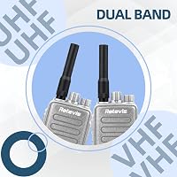 Retevis RT20 Kettős Sávú VHF/UHF Walkie Talkie Antenna SMA-M Csatlakozóval - Kompatibilis RT1 RT3 RT82 Baofeng UV-3R TYT YAESU Rádiókkal (2d 7