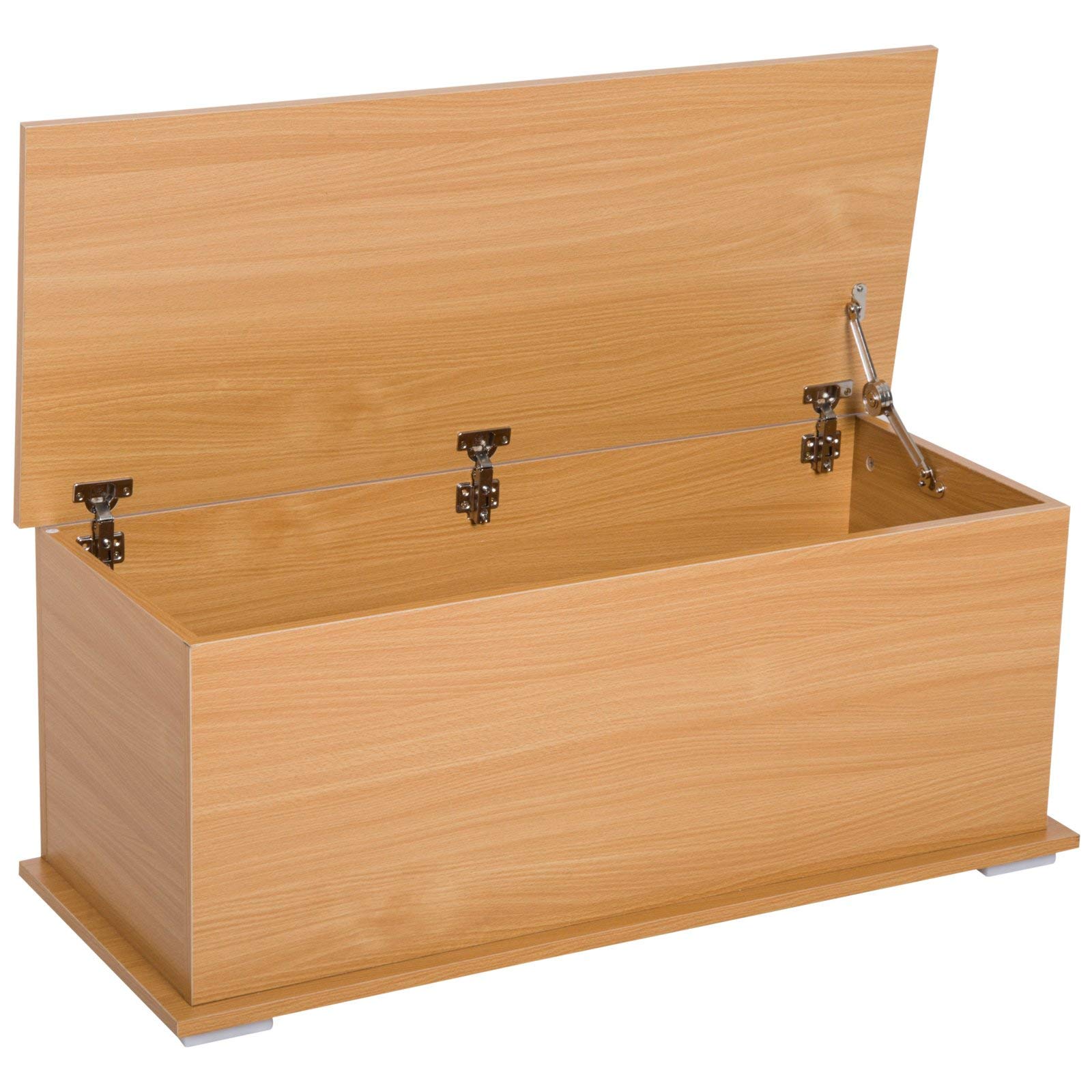 Wooden Storage Box Clothes Toy Chest Bench Seat Ottoman Bedding