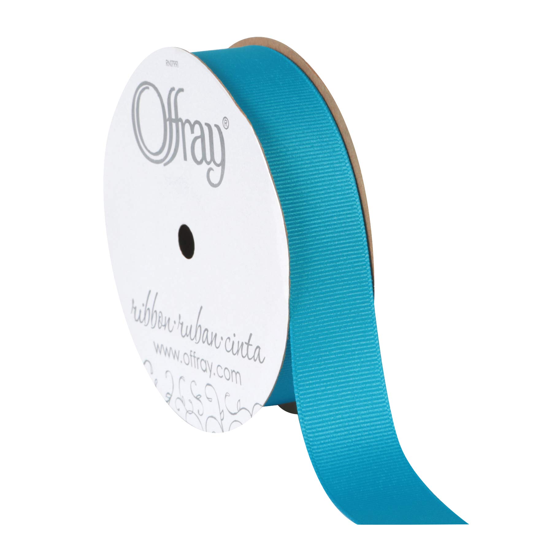 Berwick Offray 7/8" Grosgrain Ribbon, Turquoise Blue, 20 Yards