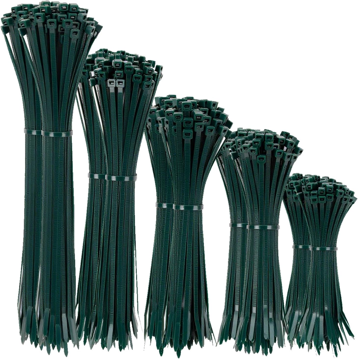 XINGO Black Zip Ties Assorted Size 5000 Pack, 4+6+8+10+12 Inch, Self-Locking UV Resistant Nylon Cable T iesPerfect for Home, Office, Garden and Workshop