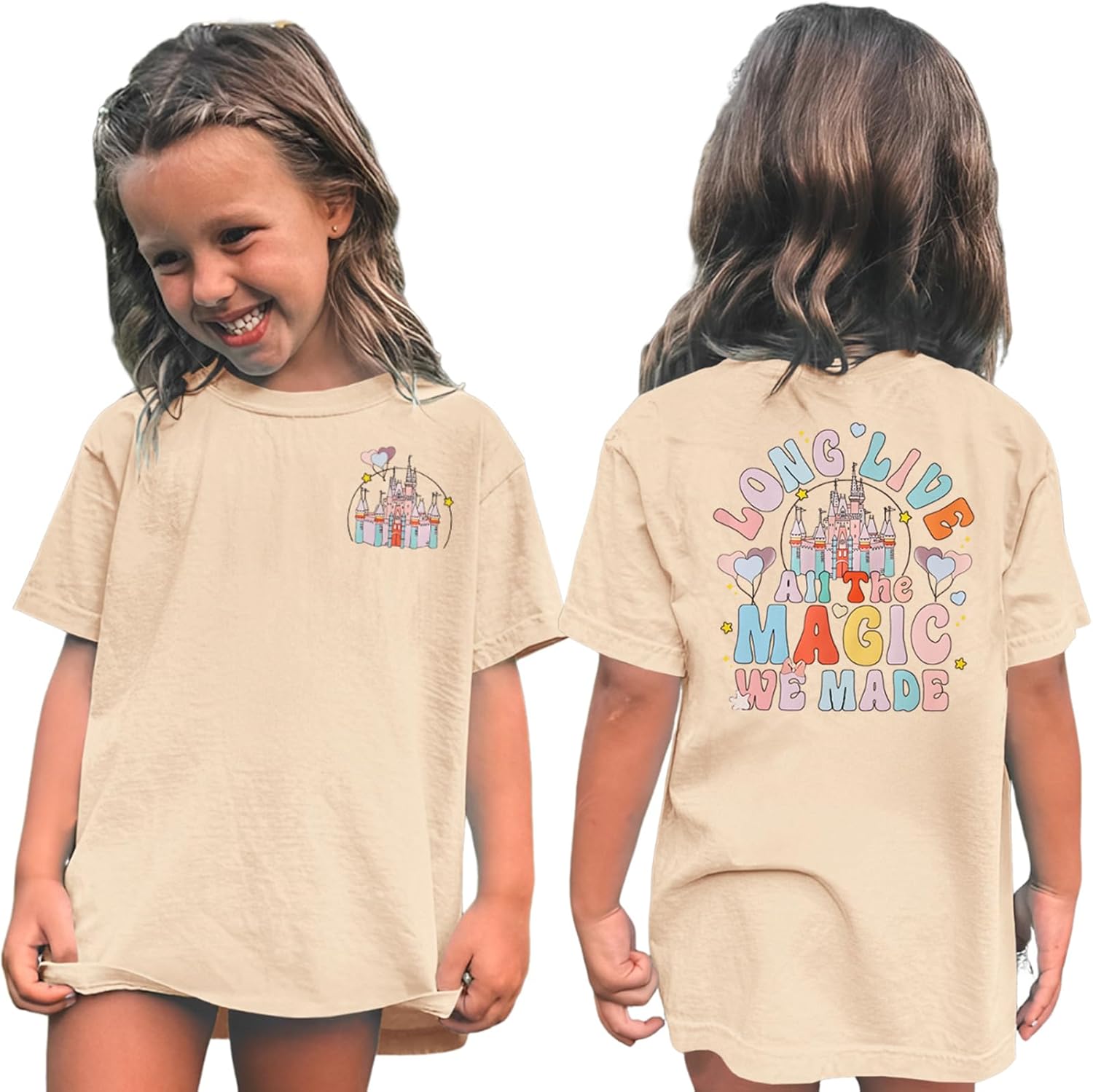 Kid Girls Magical Shirt Magic Kingdom Shirts Long Live All The Magic We Made Tshirt Holiday Castle Graphic Tees Tops