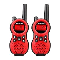 Retevis RT638 Walkie Talkie Bambini, Walkie Talkie per Bambini Torcia LCD a 16 Canali, Regalo Giocattolo Natale per Avventure all’Aperto Campeggio Escursionismo (1 Coppia, Rosso)