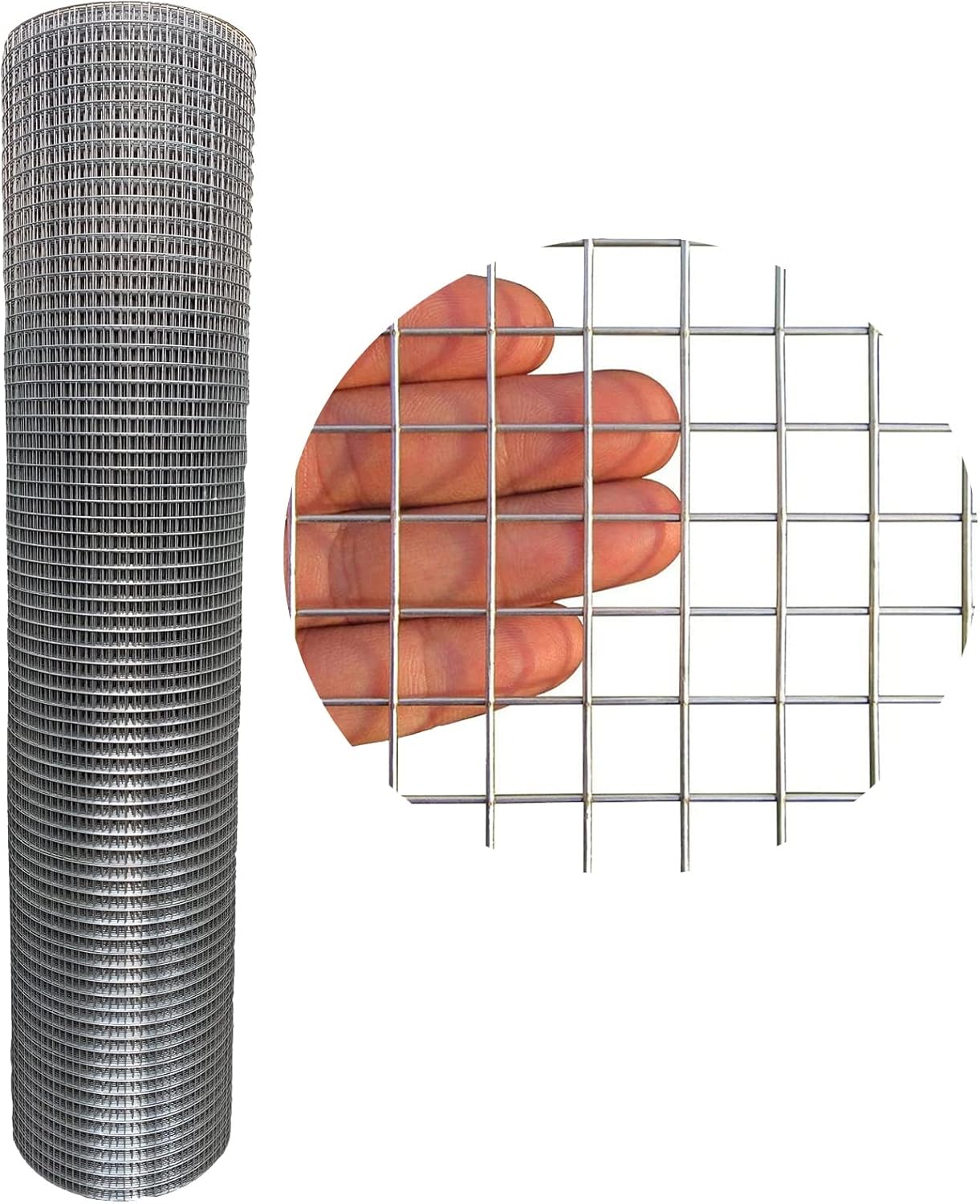 ステンレス鋼の溶接ワイヤーメッシュ、1/2インチの正方形のハードウェアクロス、錆びず、耐熱性、鶏小屋、ウサギ、庭のフルーツケージ、動