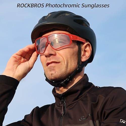 Miniatura 3 de ROCKBROS Gafas de sol fotocromáticas para hombres y mujeres, gafas de ciclismo deportivas, protección UV, resistentes al viento, gafas de bicicleta