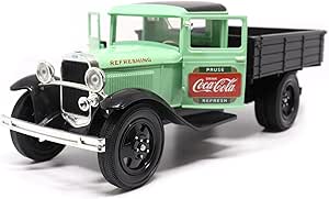 Motor city classics Coca-Cola Diecast Collectible | 1931 Ford Model AA (Green Version) | 1:24 Diecast Scale Model 424024 | Officially Licensed Coca-Cola Diecast
