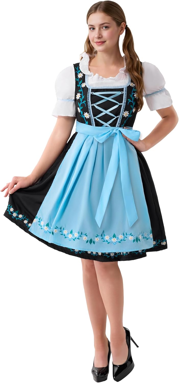 Spooktacular Creations Dirndl Dresses Women Oktoberfest Costume, Bavarian German Outfits for Halloween Parties Beer Carnival - Image 6
