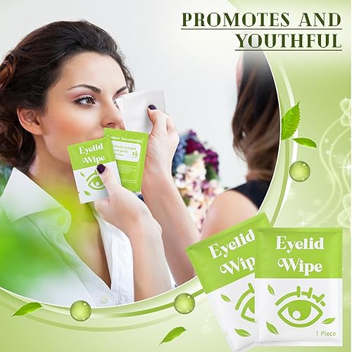 Miniatura 6 de Timgle 200 toallitas para párpados de árbol de té envueltas individualmente, toallitas a granel para ojos de árbol de té para exfoliar párpados