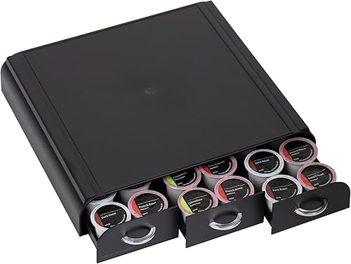 Miniatura 10 de Mind Reader Organizador Anchor de triple cajón para cápsulas Dolce Gusto CBTL soporte para cápsulas de café de una sola porción