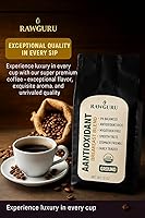 Vista 3 de RawGuru Mezcla de desayuno de café antioxidante orgánico, sin gluten, comercio justo, cultivado en sombra y certificado Rainforest Alliance, café