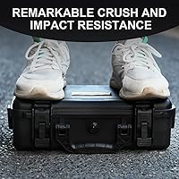 Vista 5 de Estuche rígido para DJI Mini 4 Pro: IP67 Fundas de transporte impermeables para Mini 4/3 Pro/3 Drone Fly More Combo RC 2/RC Smart Controller Caja