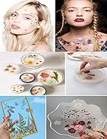 Vista 5 de Juego de 141 flores prensadas secas de otoño marrones para resina, juego de calcomanías de mariposa para Navidad, bricolaje, velas, jarrones