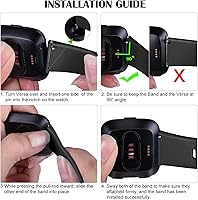 Vista 6 de Correas Tobfit compatibles con Fitbit Versa 2 y Fitbit Versa, Versa Lite, Versa Special, repuesto suave, accesorios de correas deportivas para mujer