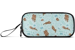 Otter Pencil Case: Sea Otter Pencil Case Large Capacity