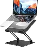 Besign LS10 Laptop Stand for Desk, Ergonomic Adjustable Notebook Tablet Stand, Riser Holder Computer Stand Compatible with Air, Pro, Dell, HP, Lenovo More 10-14" Laptops, Lapdesks (Silver)
