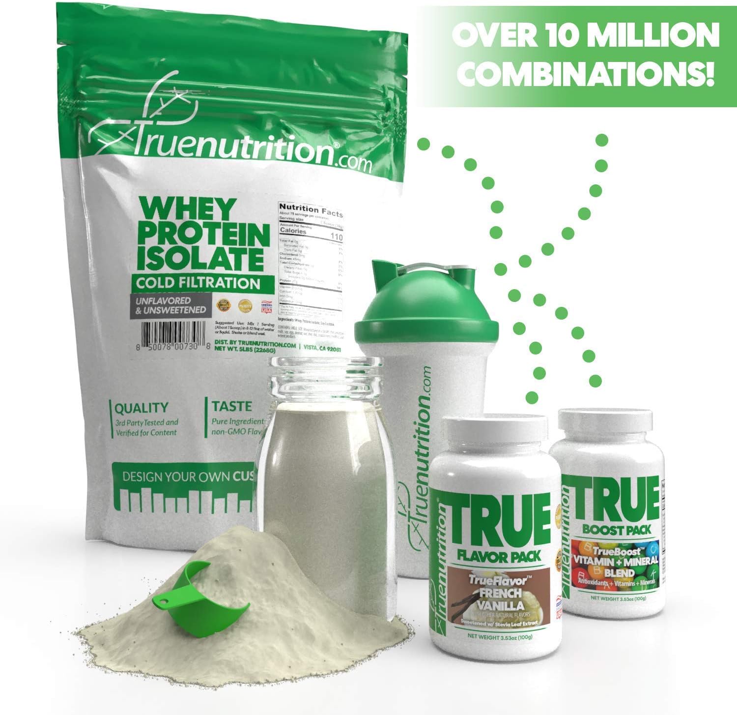 True Nutrition 5LBS Unflavored Vegan Protein Powder - Non-GMO Plant Based Protein, Low Carb, Low Fat, Vegetarian (Vegan)