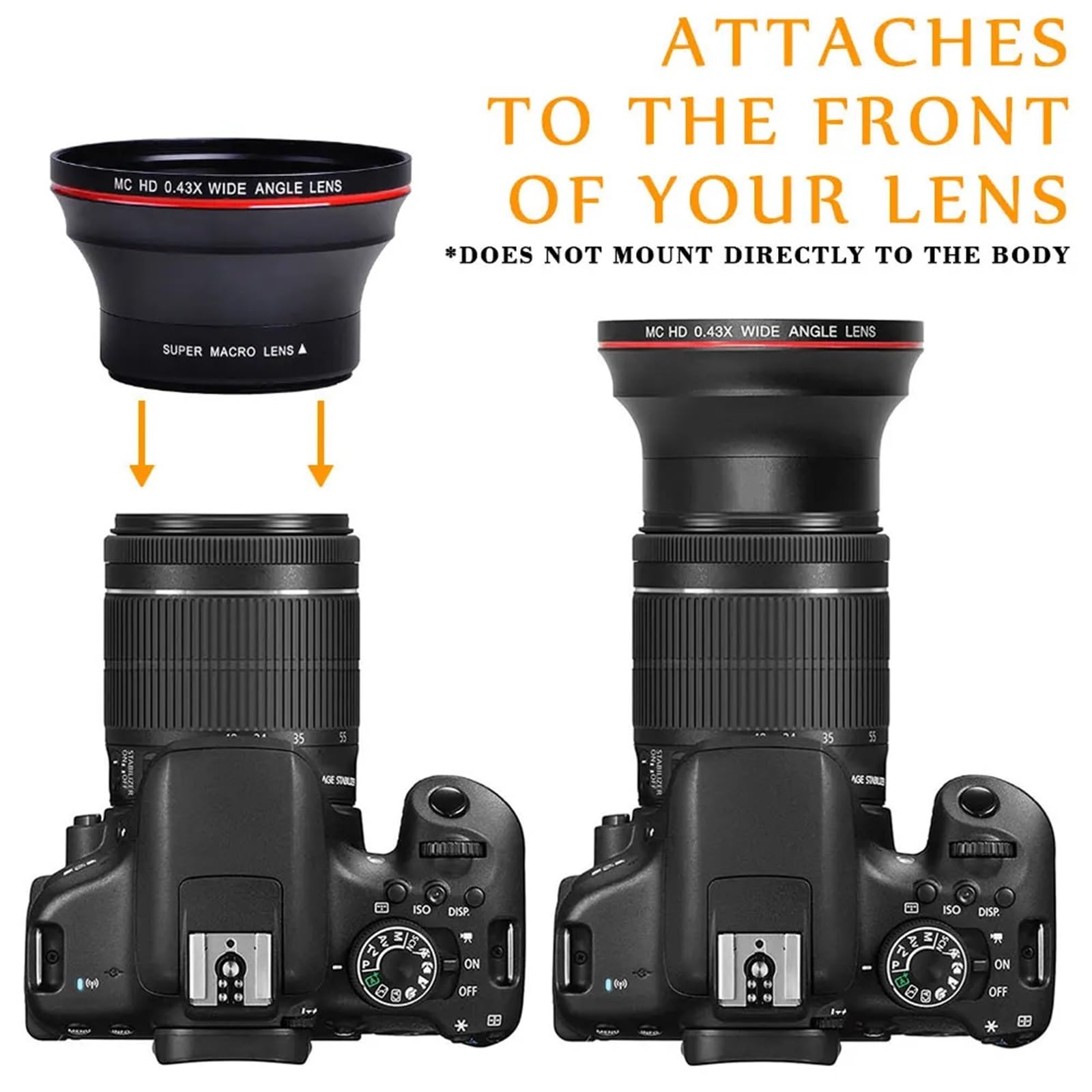 Compatible con Nikon D7100, D7000, D5500, D5300, D5200, D5100, D3300 y D3000. Objetivo Gran Angular de 52 mm (0,43x) con función Macro for cámaras réflex Digitales.