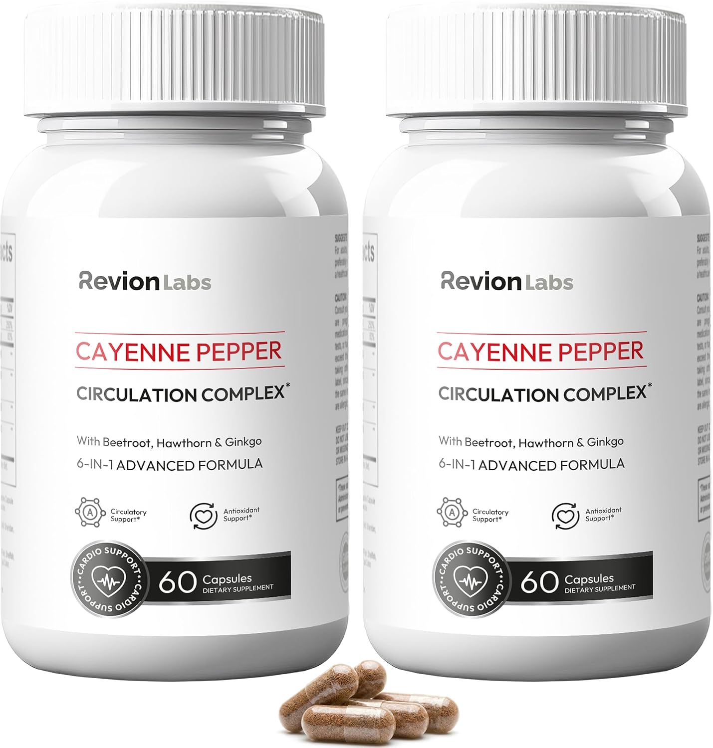 Cayenne Pepper Capsules - 6 in 1 Capsaicin Supplement