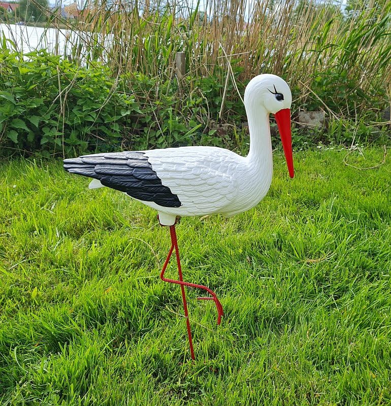 Figura ozdobna BOCIAN ŚREDNI H: 75 cm ogrodowa
