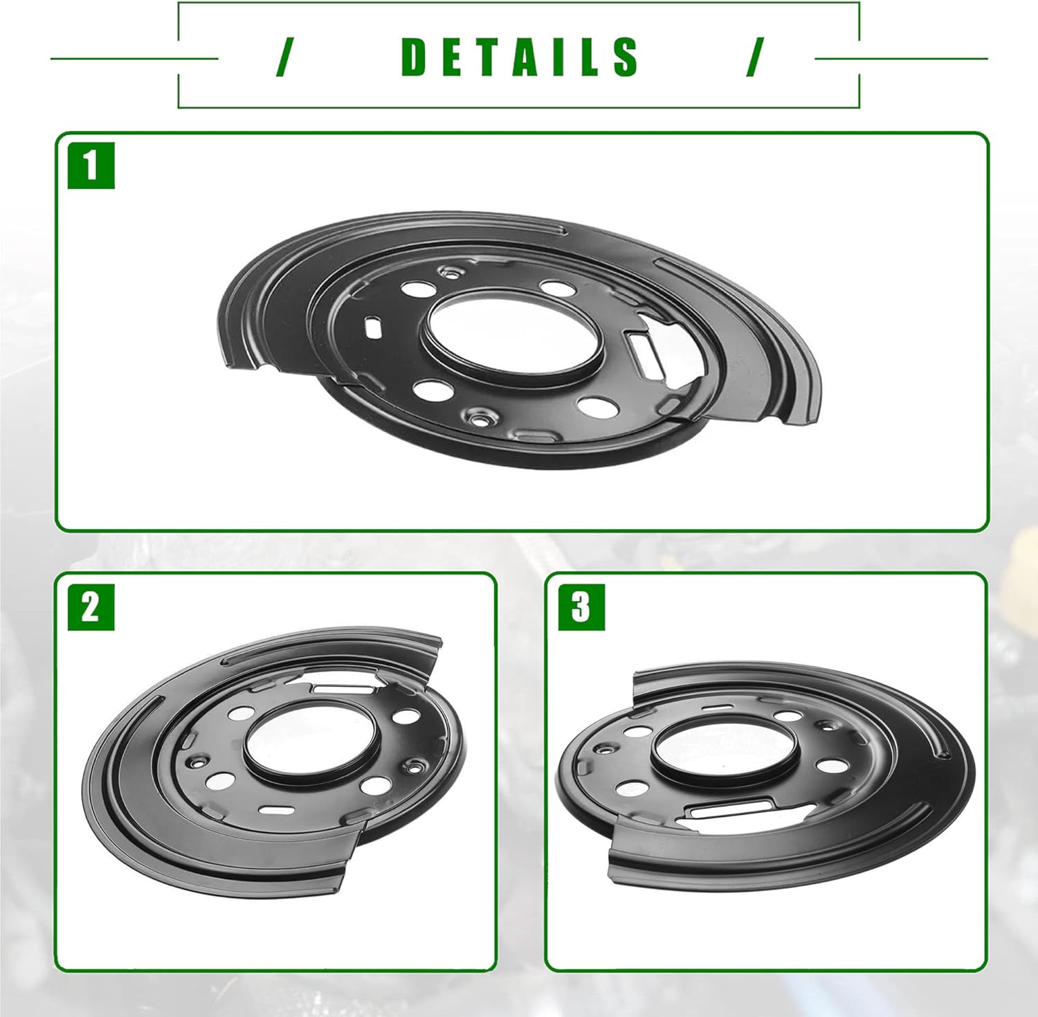 924-223 2x Rear Brake Dust Shield Compatible with Cadillac Escalade Chevrolet Express Silverado 1500 GMC Savana Sierra Replace 88982585