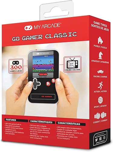 Miniatura 6 de My Arcade Go Gamer Classic-RED Consola electrónica portátil con 300 juegos, pantalla a todo color de 2.5 pulgadas, diversión para toda la familia