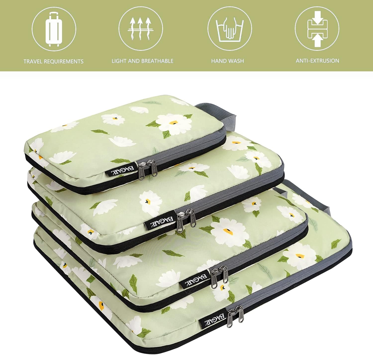 Miniatura 5 de BAGAIL - Juego de organizadores de equipaje expandibles y compresibles para viajes paquete de 4 5 y 6