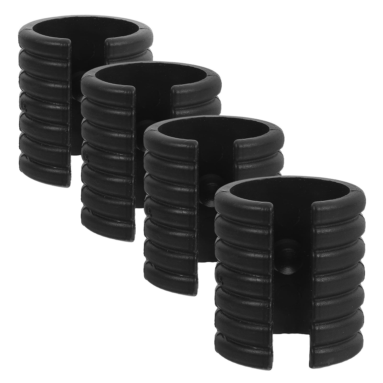 IMUSINICE 4pcs Black Plastic U-shape Nonslip Chair Feet Floor Protectors for Folding Tables and Chairs Suitable for Grass and Beach Outdoor Use
