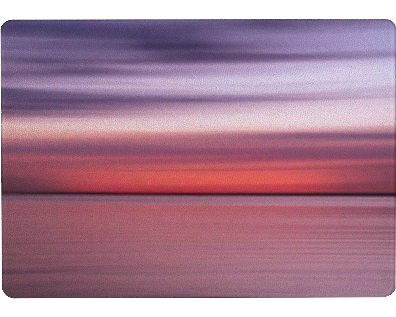Tempered Glass Cutting Board Abstract St Kilda Beach back lit by setting sun Tableware Kitchen Decorative Cutting Board with Non-slip Legs, Serving Board, Large Size, 15" x 11"