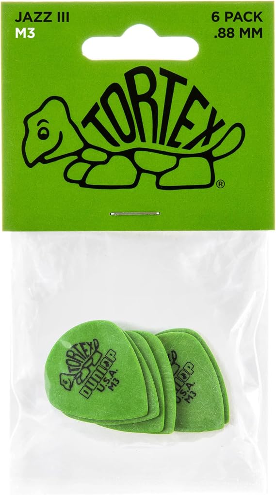 Jim Dunlop Tortex Jazz III Pick Medium - 6 Pack