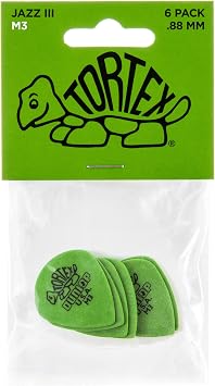 Jim Dunlop Tortex Jazz III Pick Medium - 6 Pack
