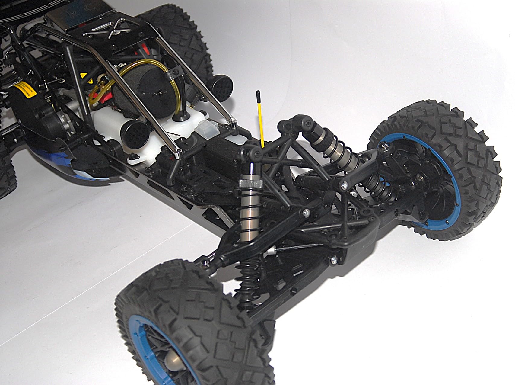 Auto RC 1/5 Baha Baja 36cc 2WD Off Road Blu – Auto RC a Benzina Versione Speciale AS Hobby con Cerchioni Scomponibili 20 Raggi e Gomme All Terrain Incollate – 2.4 GHz