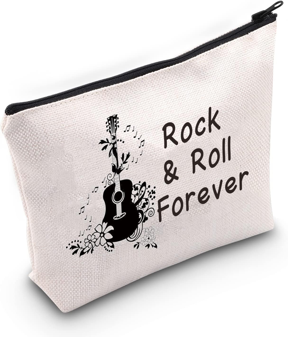 Guitar Cosmetic Bag Guitar Music Gift Rock & Roll Forever Makeup Bag
