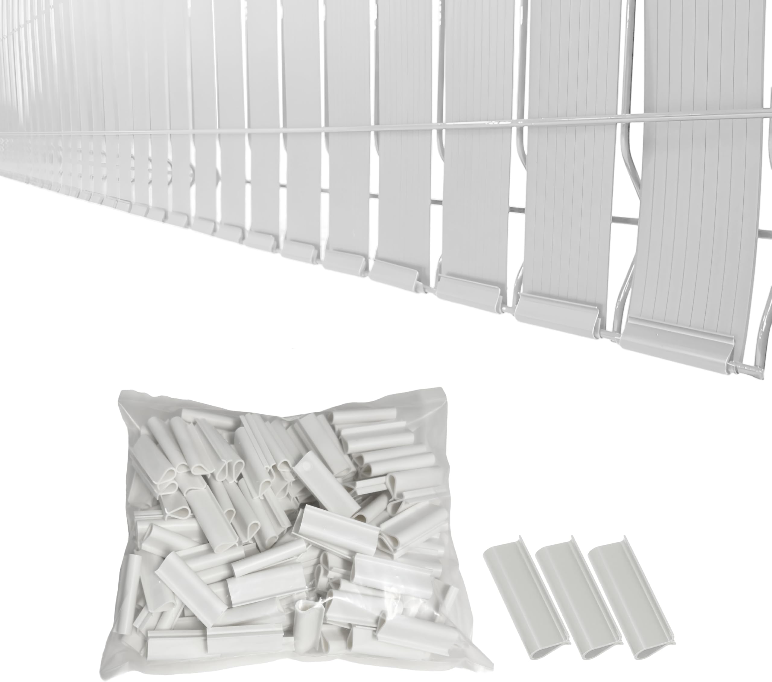 XKMT- White Mouting Bracket For Chain Link Fence View Blocking Privacy Tape Weave