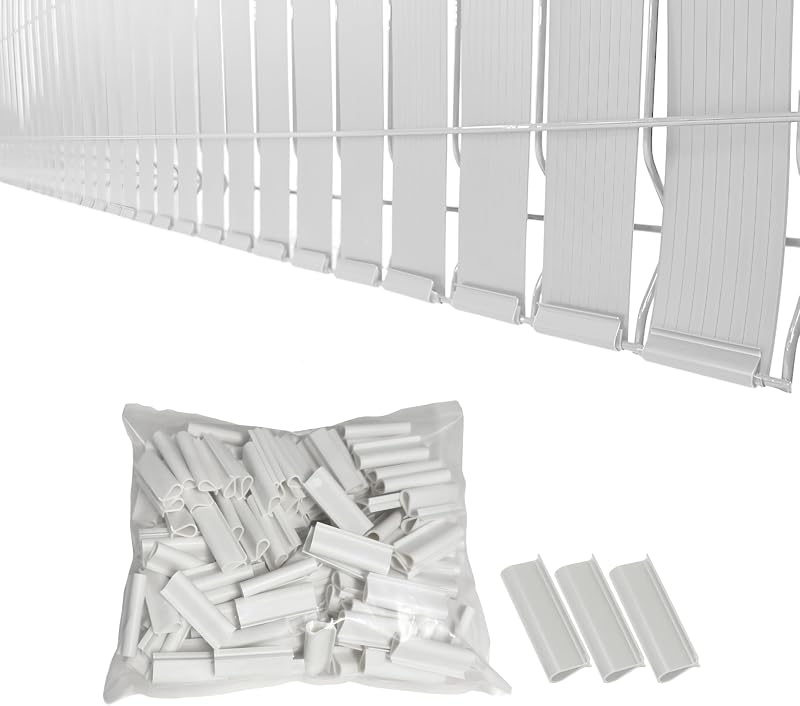 XKMT- White Mouting Bracket For Chain Link Fence View Blocking Privacy Tape Weave