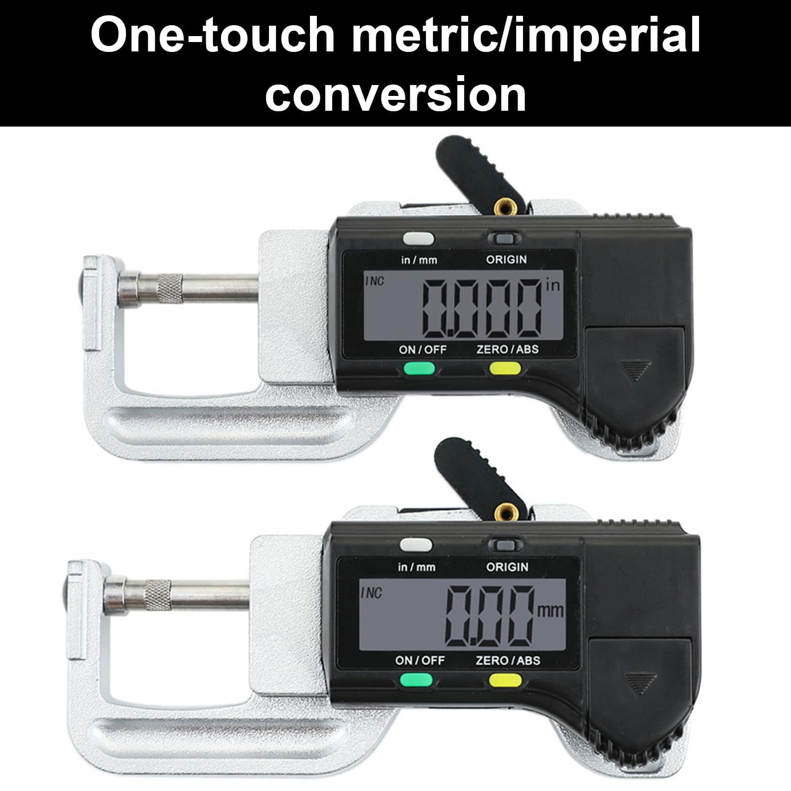 Spessimetri 0-12.7mm Display digitale Misurazione Pollici/Millimetro Conversione Misura Spessore della carta Di più