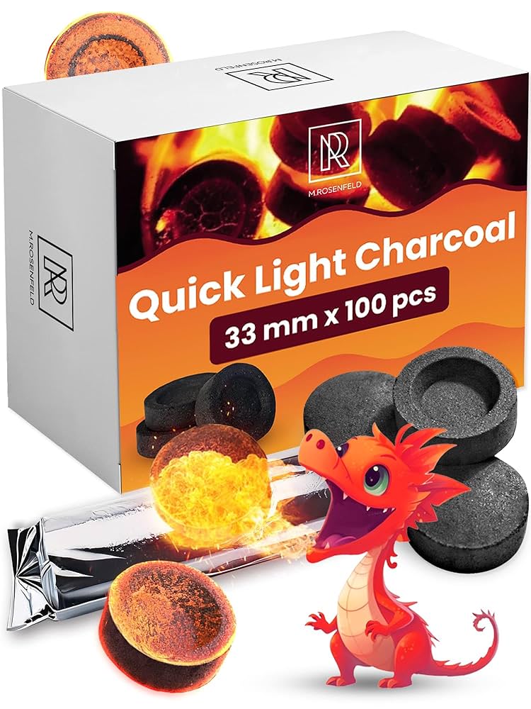 2 Roll QUICK LIGHTING CHARCOAL TABLET INCENSE Disc Shisha Hookah Coal