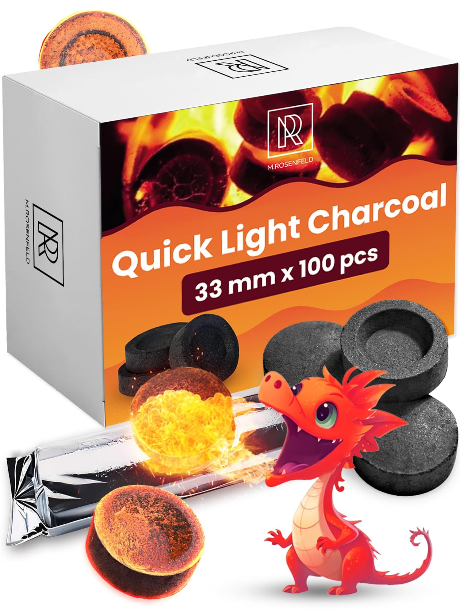 Amazon.com: 100 pcs Charcoal Discs to Burn Incense - Hookah