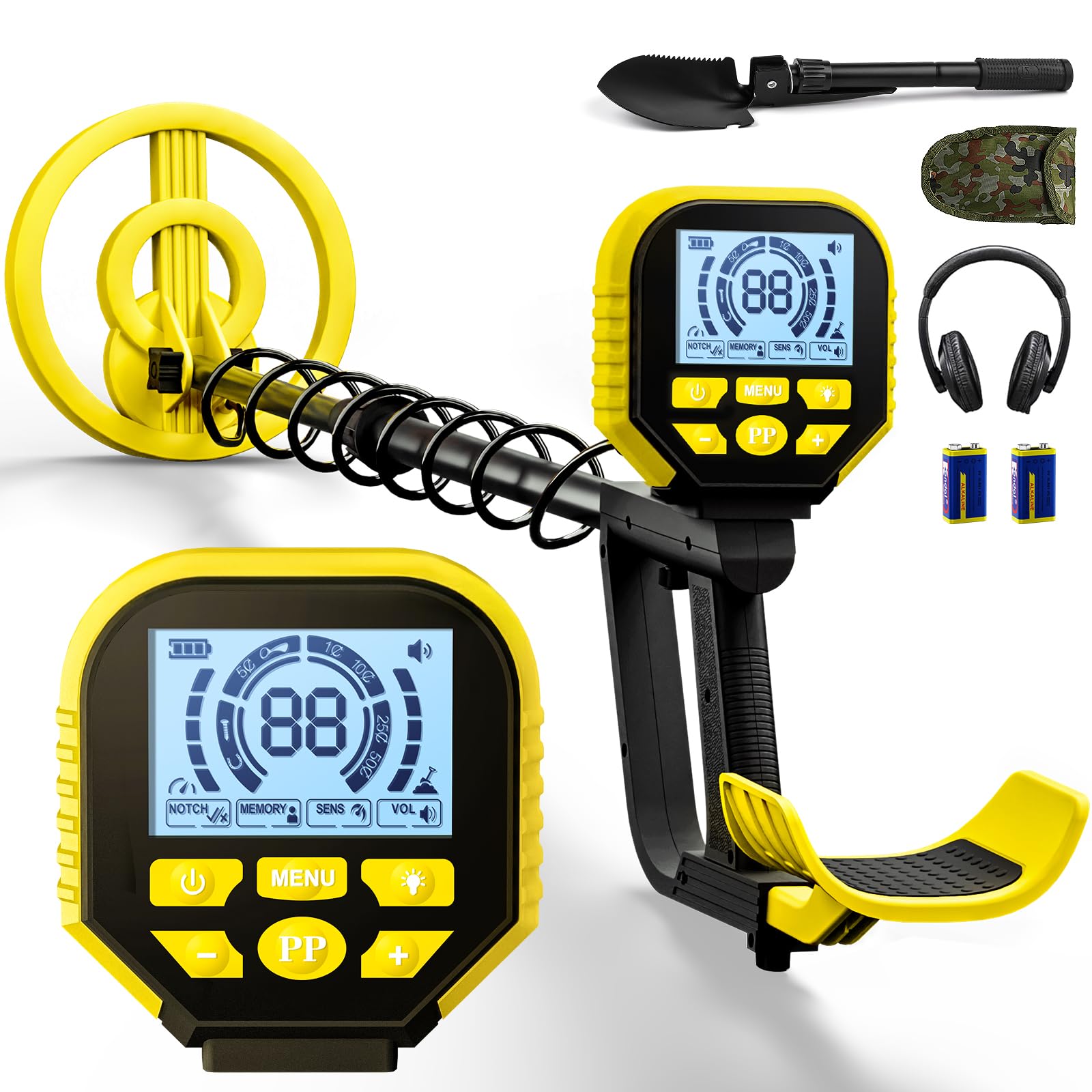 Photo 1 of 2026 Latest Higher Accuracy Metal Detector for Adults with LCD, Yellow
